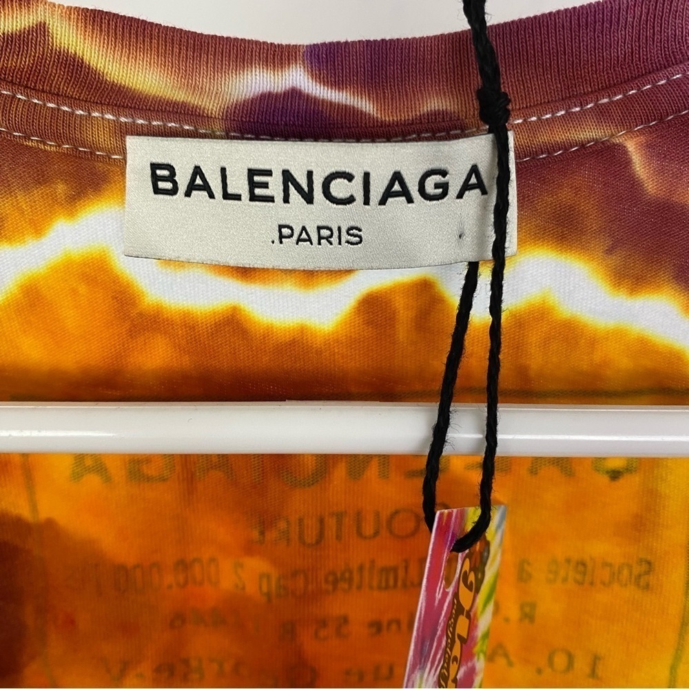 Balenciaga Geode Tie Dye Tank Top Womens Size Small Tee Shirt Colorful Purple - Picture 8 of 16